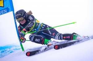 Alice Robinson skis from bib 40 into 21st place at her second ever World Cup Super G