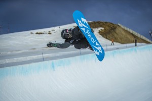 Competitors battle it out in the halfpipe during Day Three of the 2021 Torpedo7 NZ Junior Freestyle Nationals 