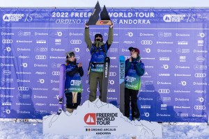 Jess Hotter makes triumphant return to the top of the Freeride World Tour Podium 