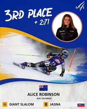 Third Place Finish for Alice Robinson at FIS Giant Slalom World Cup 