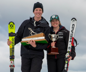 Eliza Grigg and Jack Adams crowned New Zealand Alpine National Combined Disciplines Overall Champions. 